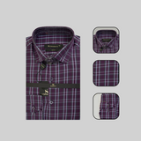 Full Sleeve Purple Check Shirt