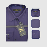 Full Sleeve Plain Purple Formal Shirt